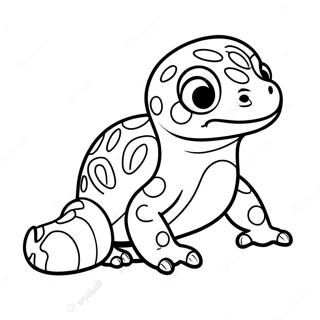 Cute Baby Salamander Coloring Page 30524-24606