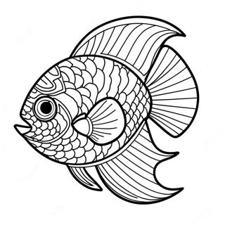 Colorful Tropical Fish Coloring Page 3052-2534