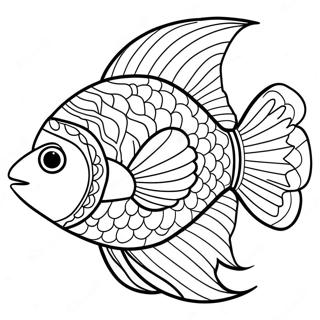 Colorful Tropical Fish Coloring Page 3052-2535