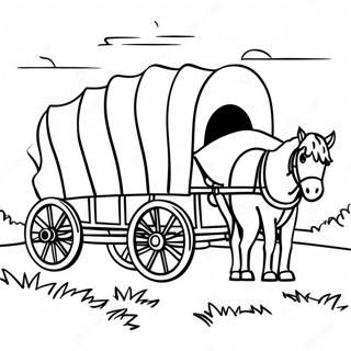 Covered Wagon Journey Coloring Page 30544-24626