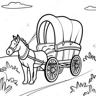 Covered Wagon Journey Coloring Page 30544-24627