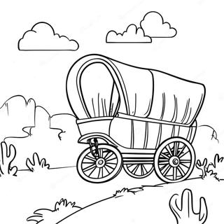 Covered Wagon Journey Coloring Page 30544-24628