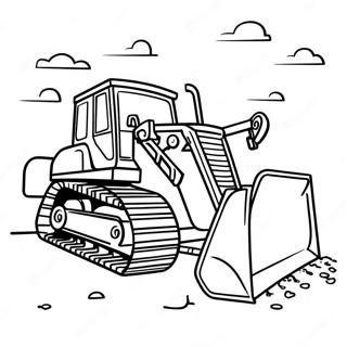 Bulldozer Construction Site Coloring Page 30573-24644