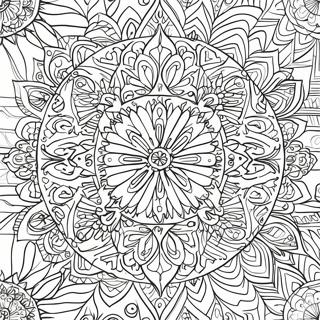 Colorful Kaleidoscope Pattern Coloring Page 30594-24658