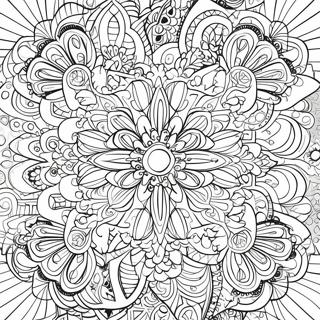 Colorful Kaleidoscope Pattern Coloring Page 30594-24659