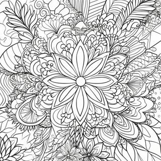 Colorful Kaleidoscope Pattern Coloring Page 30594-24660