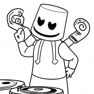 Dj Marshmello Coloring Pages