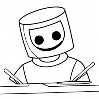 Dj Marshmello Coloring Page 30603-24664