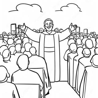 Paul Preaching To Crowds Coloring Page 30644-24703