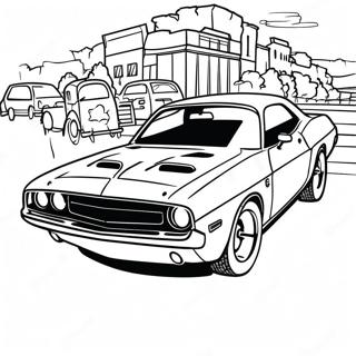 Classic Dodge Challenger Coloring Page 30654-24709