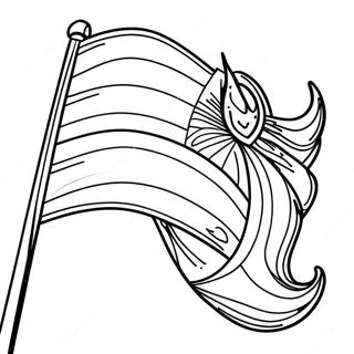 Blank Flag Template Coloring Pages