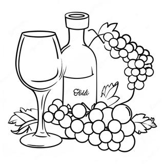 Wine For Adults Coloring Pages