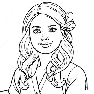 Pretty Girl Coloring Page 3071-2546