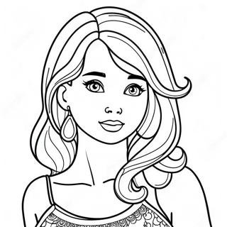 Pretty Girl Coloring Page 3071-2547