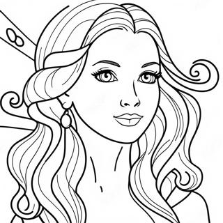 Pretty Girl Coloring Page 3071-2548