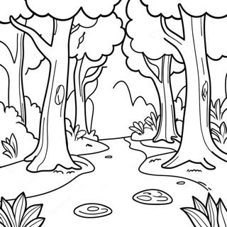 Colorful Forest Ecosystem Coloring Page 30734-24770