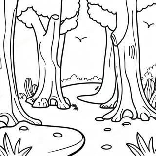 Colorful Forest Ecosystem Coloring Page 30734-24771