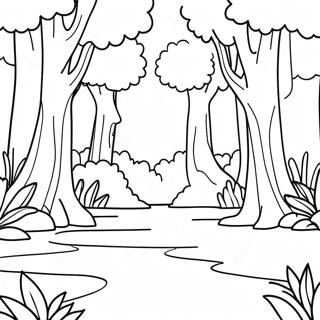 Colorful Forest Ecosystem Coloring Page 30734-24772