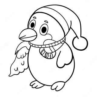 Cute Christmas Penguin Coloring Page 30743-24778