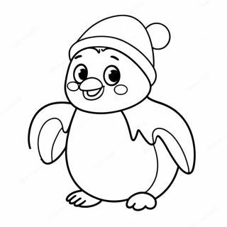 Cute Christmas Penguin Coloring Page 30743-24780