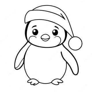 Cute Christmas Penguin Coloring Pages