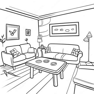 Cozy Rec Room Coloring Page 30754-24787