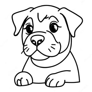 Playful Rottweiler Puppy Coloring Page 30764-24793