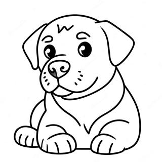 Playful Rottweiler Puppy Coloring Page 30764-24795