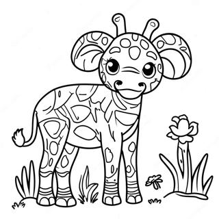 Colorful Africa Wildlife Coloring Page 30774-24801