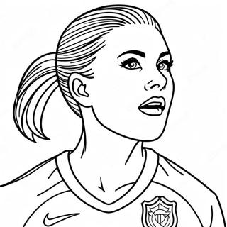 Alex Morgan Action Shot Coloring Page 30783-24806