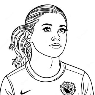 Alex Morgan Action Shot Coloring Page 30783-24807