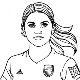 Alex Morgan Action Shot Coloring Page 30783-24808