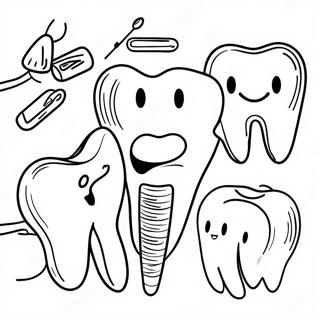 Dental Health Teeth Coloring Pages