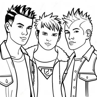 Punk Rock Band Members Coloring Page 30804-24825