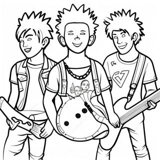 Punk Rock Band Members Coloring Page 30804-24826