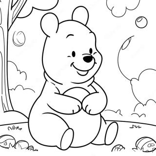 Winnie The Pooh Easter Coloring Pages