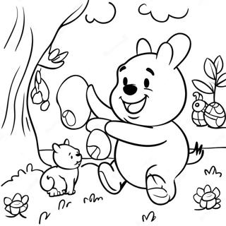 Easter Egg Hunt With Winnie The Pooh Coloring Page 30814-24833