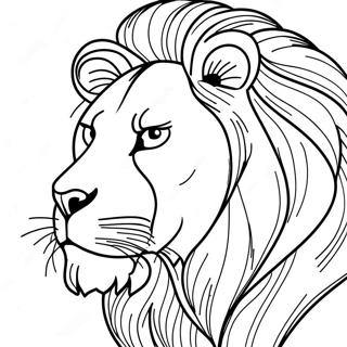 Realistic Lion Coloring Page 3081-2562