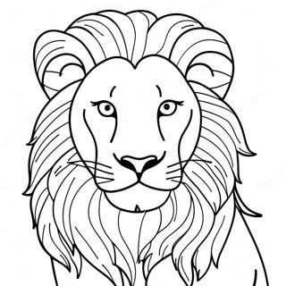 Realistic Lion Coloring Page 3081-2563