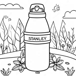 Colorful Stanley Water Bottle In Nature Coloring Page 30824-24844