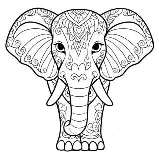 Majestic Elephant Coloring Page 3082-2558