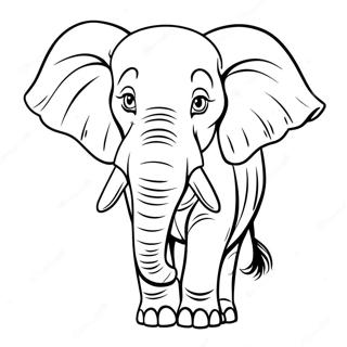 Majestic Elephant Coloring Page 3082-2559