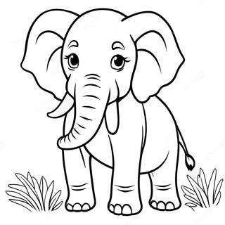 Majestic Elephant Coloring Page 3082-2560