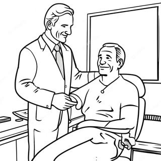 Friendly Chiropractor Adjusting Patient Coloring Page 30834-24851