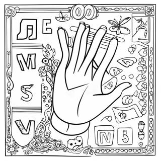 Asl Alphabet Coloring Pages