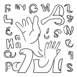 Asl Alphabet Coloring Page 30843-24858