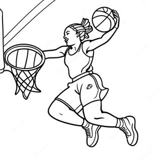 Dynamic Wnba Player Dunking Coloring Page 30854-24871