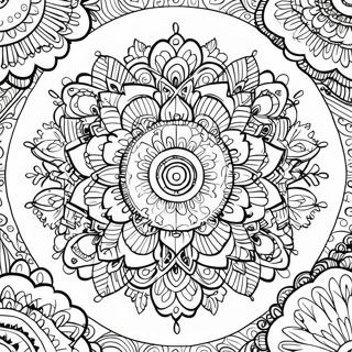 Simple Boho Mandala Coloring Page 30903-24907