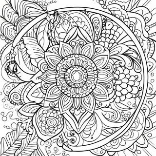 Simple Boho Mandala Coloring Page 30903-24908