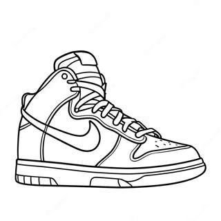 Colorful Nike Dunk Shoes Coloring Page 30914-24915